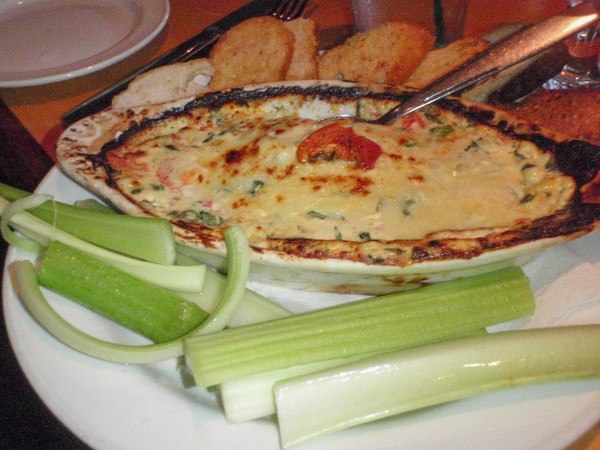 Spinach and Tomato Dip at Point Brugge Pittsburgh