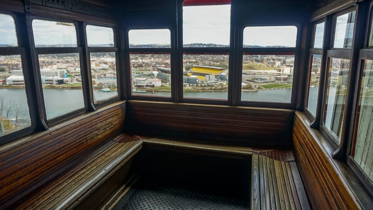 View Inside Duquesne Incline Car View Inside Duquesne Incline Car