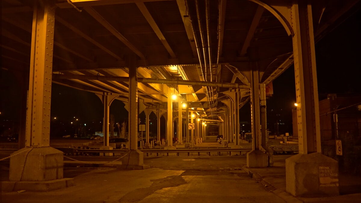 Strip District at night