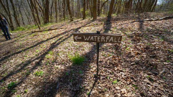 Waterfall Markers at Settlers Cabin Park