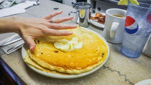 One Large Pancake at Johnny's Diner in Pittsburgh