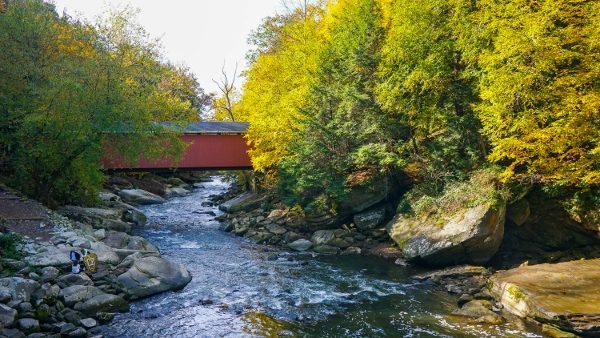 McConnells Mill State Park is located about 45 minutes north of Pittsburgh