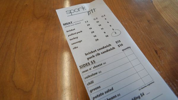 Ordering at Spork Pit Barbecue