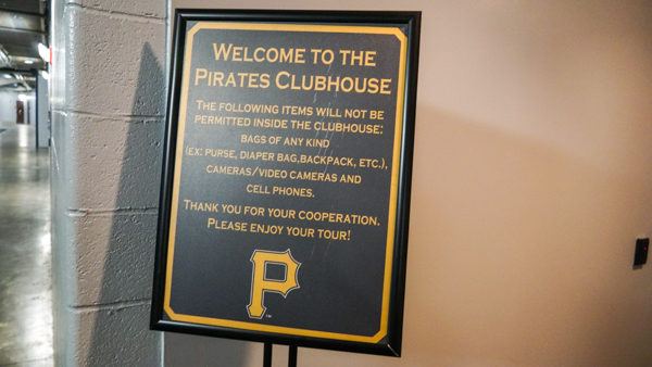 No photos inside the Pirates Clubhouse