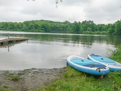 Stand Up Paddleboarding at Moraine State Park with SurfSUP Adventures