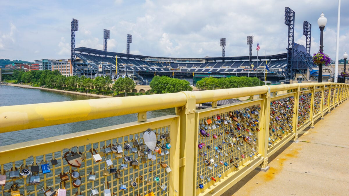 PNC Park from the Clemente Bridge PNC Park from the Clemente Bridge