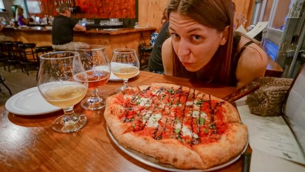 Pizza and Beer at Insurrection