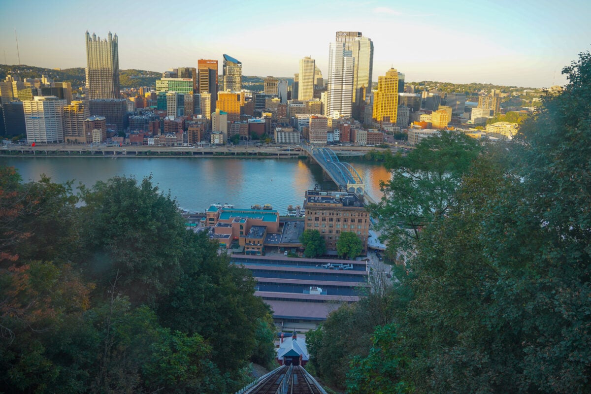 Looking Down the Monongahela Incline Looking Down the Monongahela Incline