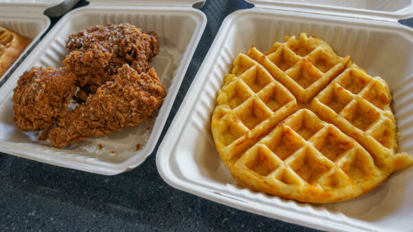 The Coop Chicken and Waffles order