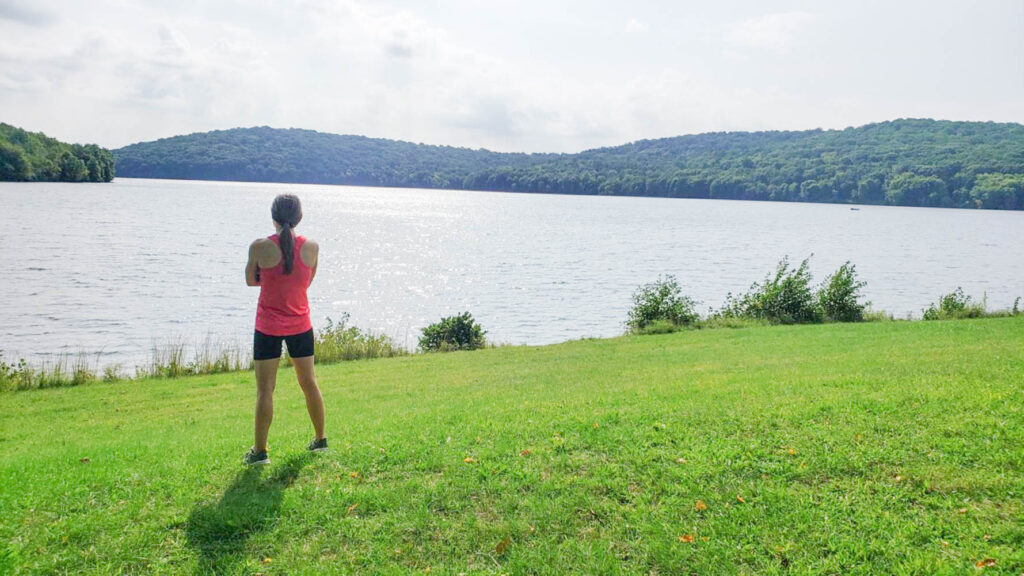 Taking a Bike Ride Along the Lake at Moraine State Park