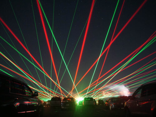Getting Holiday Cheer with Laser Lights at North Park