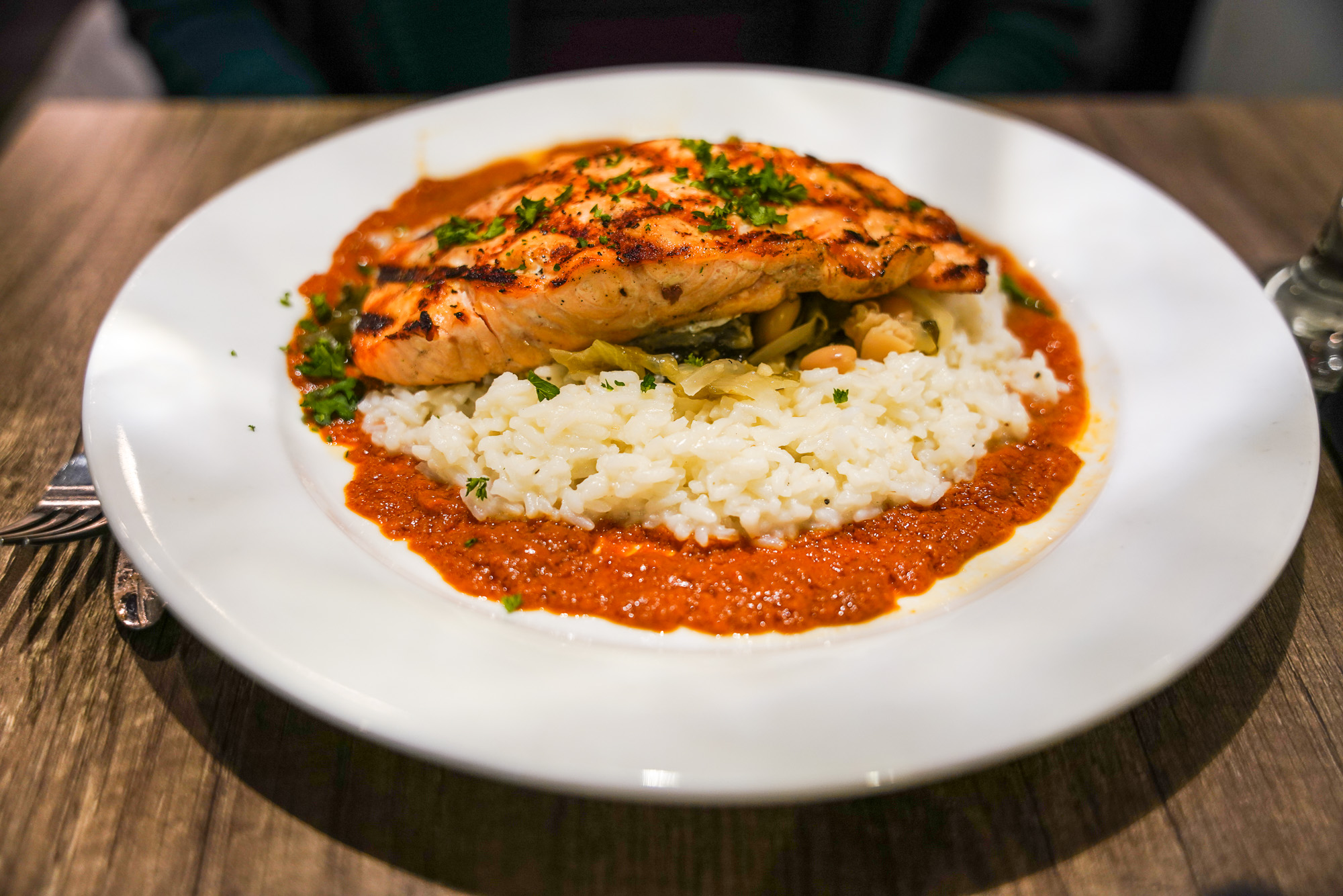 Salmon with rice