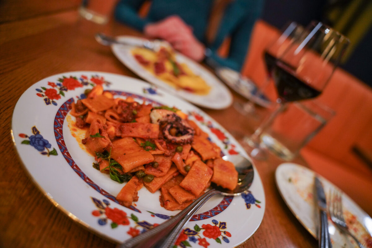 Pasta with pulpo