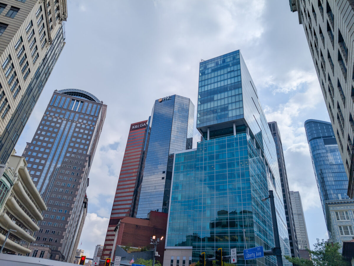 Downtown Pittsburgh from the Pittsburgh Tour Bus Downtown Pittsburgh from the Pittsburgh Tour Bus