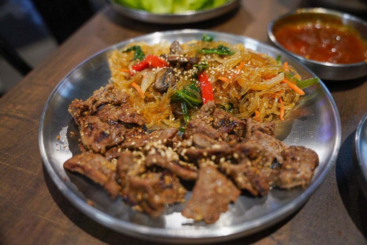 Korean beef plate Korean beef plate