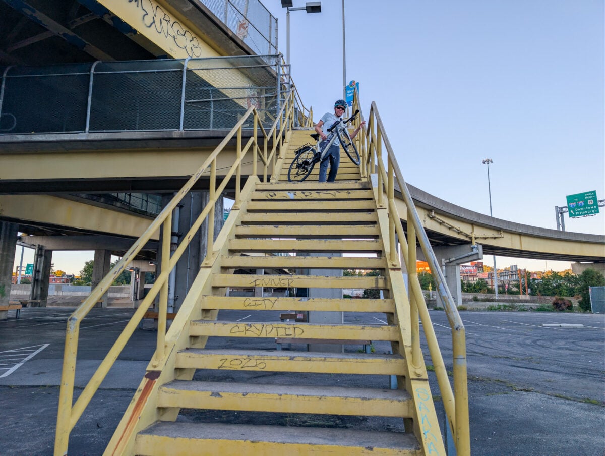Stairs to the West End Bridge in the North Side Stairs to the West End Bridge in the North Side